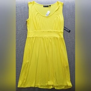 New York & Company Women's Yellow Dress Large